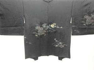 光悦垣に菊模様織出し一ツ紋絵羽織